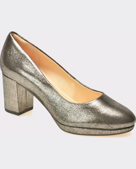 Clarks Pantofi gri din piele naturala