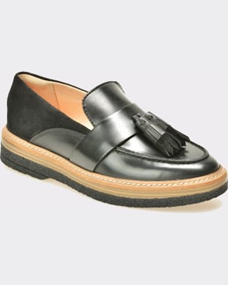 Clarks Pantofi negri din piele naturala