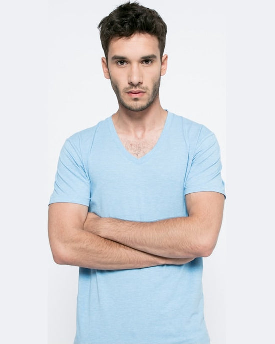 Tricou Selected albastru deschis