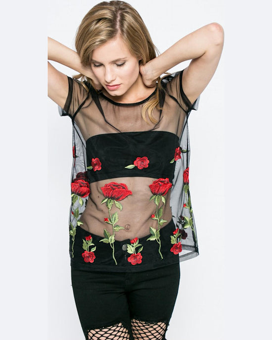Bluza Answear blossom mood negru