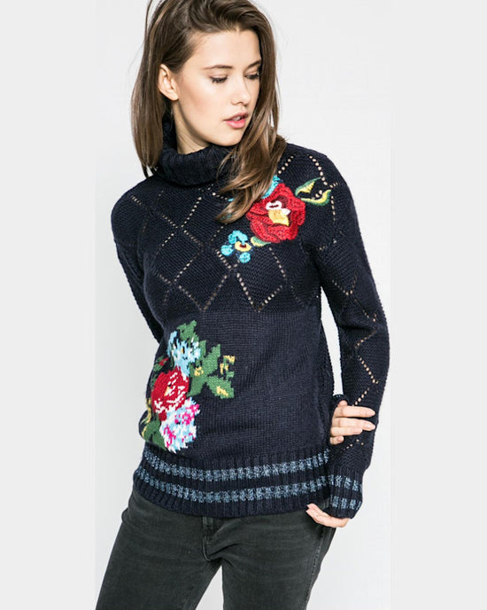 Pulover Desigual bleumarin
