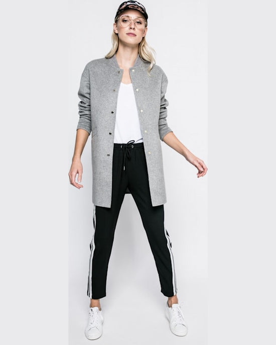 Palton Tommy Hilfiger carmen gri deschis