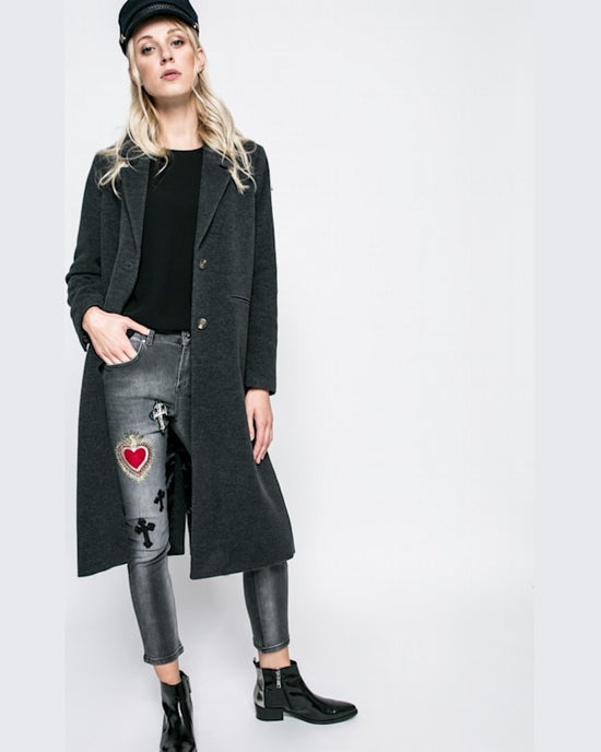 Palton Pepe Jeans negru cărbune