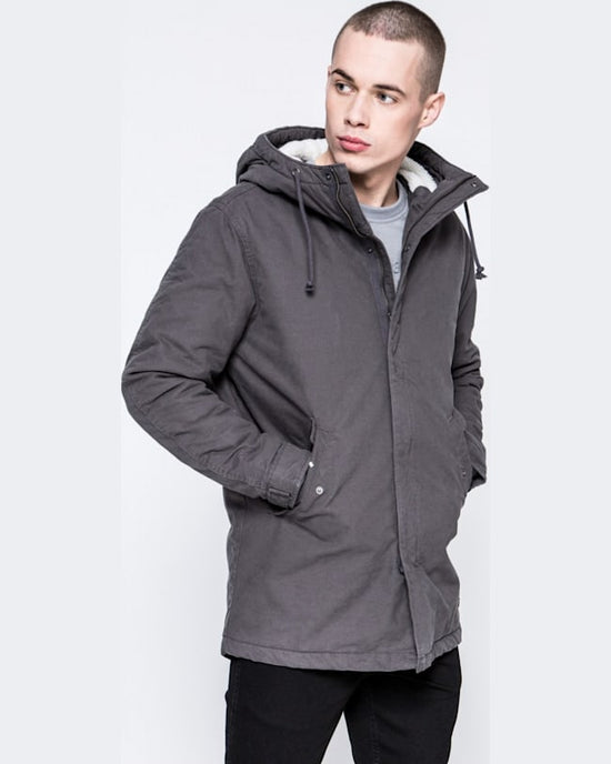 Parka Jack and Jones hanorac gri