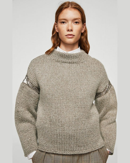 Pulover Mango purpurin maro