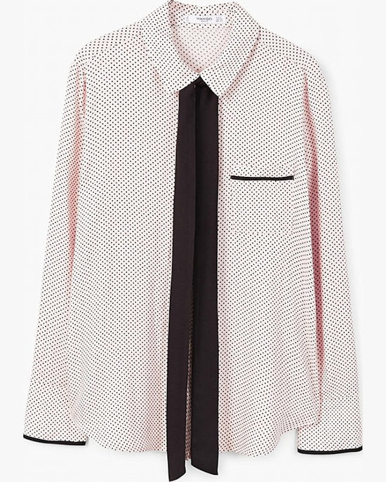 Camasa Mango retro roz pastelat