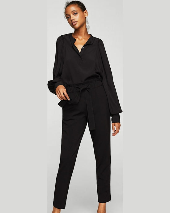 Pantaloni Mango fluid negru