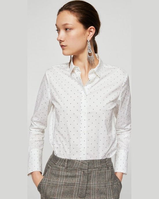 Camasa Mango mona alb