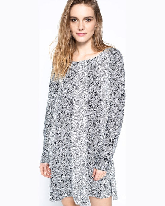 Rochie Vila Gri Maneca Lunga