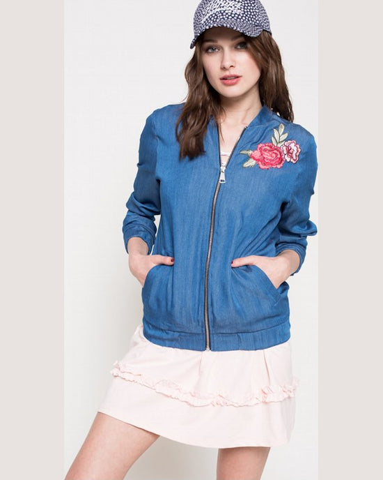 Geaca Answear bomber becouse of you albastru