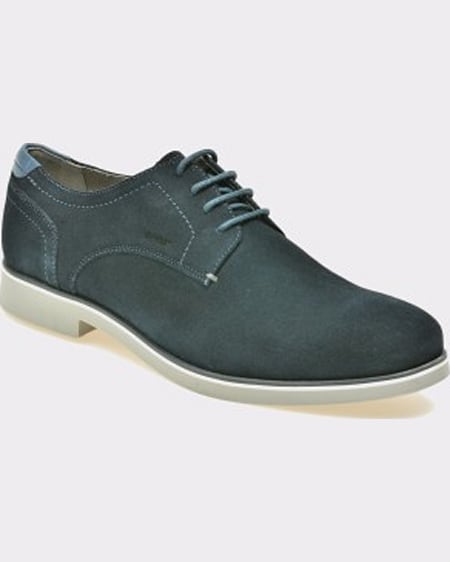Geox Pantofi bleumarin din piele intoarsa