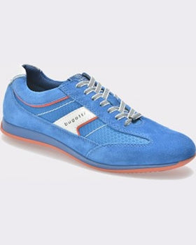 Bugatti Adidasi albastri din piele intoarsa