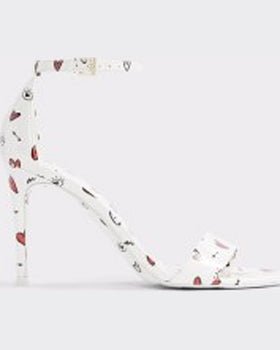 Aldo Sandale albe din piele ecologica