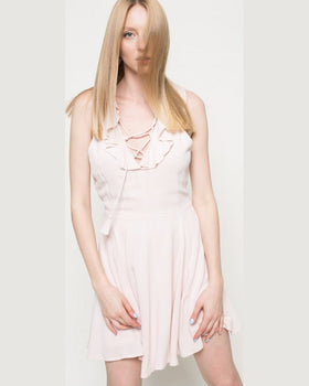 Rochie Review roz trandafiriu