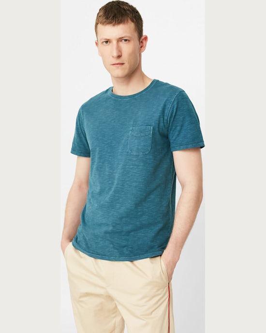 Tricou Mango turcoaz