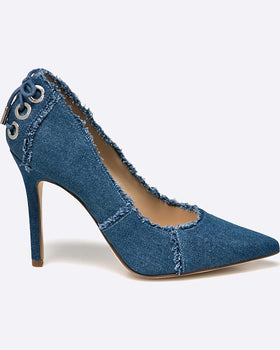 Pantofi Guess cu toc albastru
