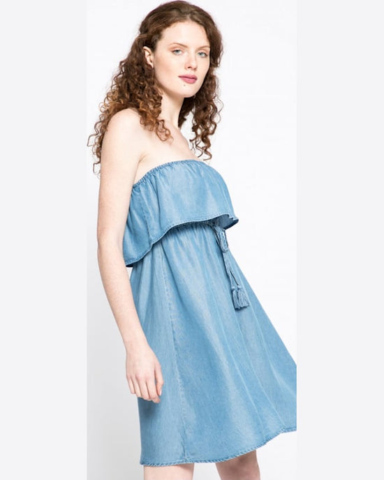 Rochie Review albastru deschis