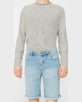 Pantaloni Mango scurti rock violet