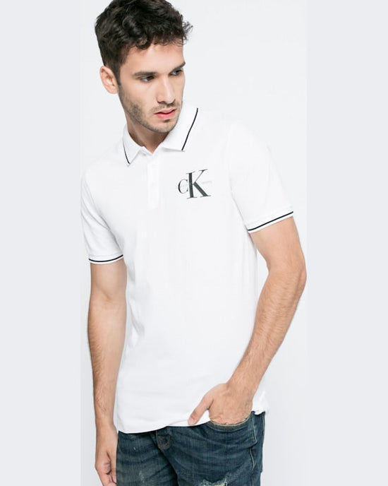 Tricou Calvin Klein polo alb