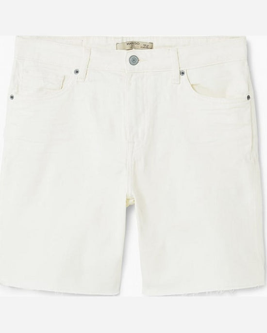 Pantaloni Mango scurti alb