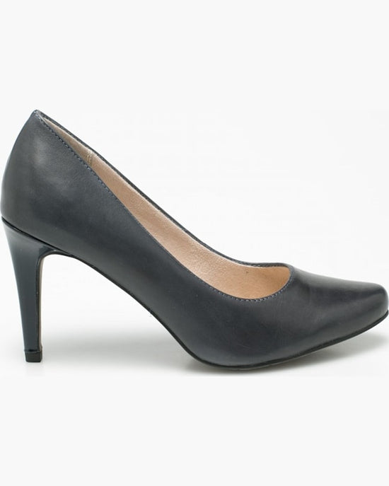 Pantofi Tamaris cu toc negru cărbune