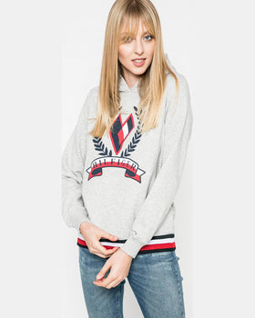 Bluza Tommy Hilfiger gri deschis