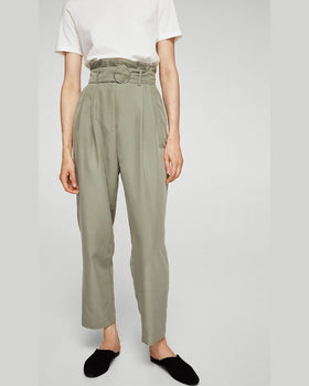 Pantaloni Mango gabiten verzi