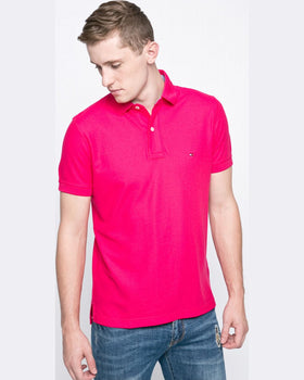 Tricou Tommy Hilfiger Polo Fucsia