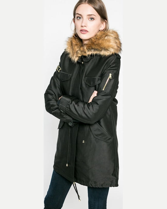 Parka Guess hanorac marina negru