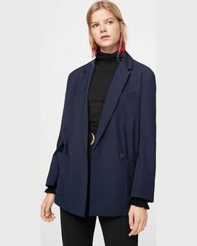 Sacou Mango depmerce bleumarin