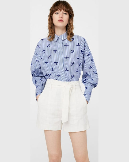 Camasa Mango trouel albastru pal