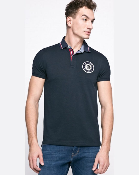 Tricou Tommy Hilfiger polo bleumarin