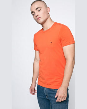 Tricou Tommy Hilfiger portocaliu