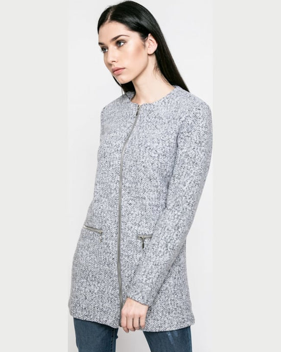 Palton Jacqueline de Yong gri deschis