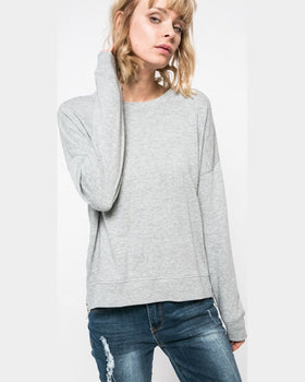 Bluza Jacqueline de Yong lane gri deschis