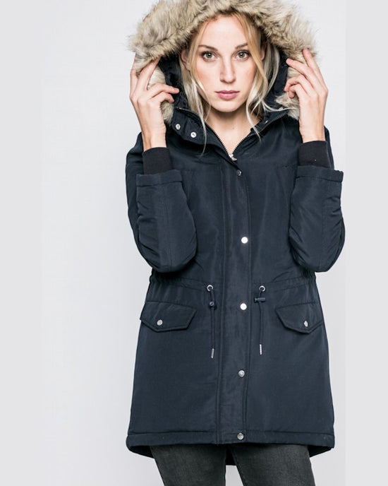 Parka Jacqueline de Yong hanorac star fall bleumarin