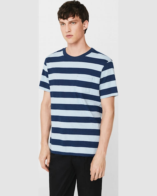 Tricou Mango luda bleumarin