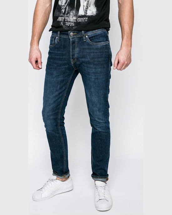 Jeansi Jack and Jones tim bleumarin