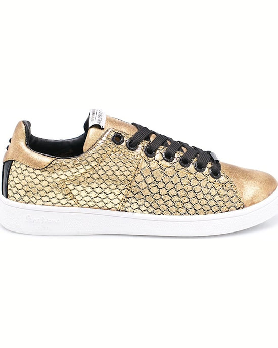 Pantofi Pepe Jeans brompton snake auriu