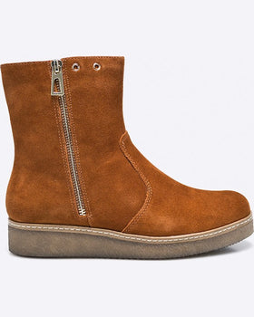 Botine Caprice maro auriu