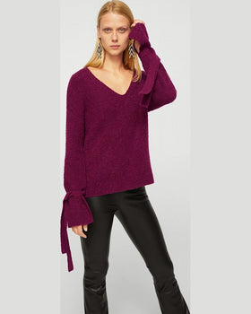 Pulover Mango tulula purpuriu