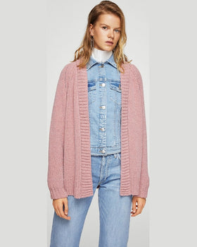 Cardigan Mango pulover diamond roz