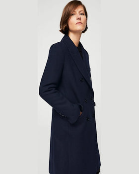 Din Mango palton tepon bleumarin