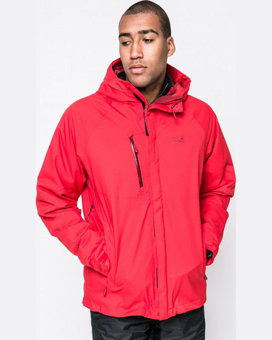 Geaca Jack Wolfskin de puf troposphere roșu