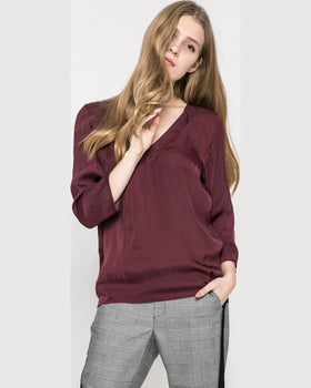 Bluza Vila rustic simple violet închis