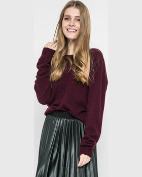 Pulover Vila violet închis