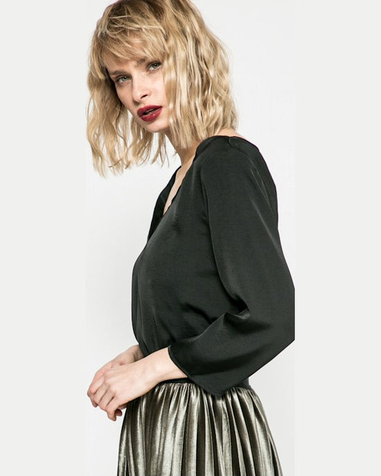 Bluza Vila rustic simple negru