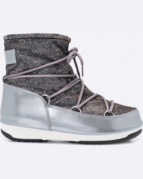 Cizme Moon Boot de iarna w. e. low lurex argint