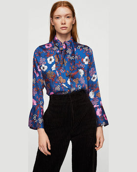 Camasa Mango fawcet albastru pal