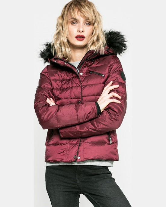 Geaca Vero Moda de puf marga castaniu